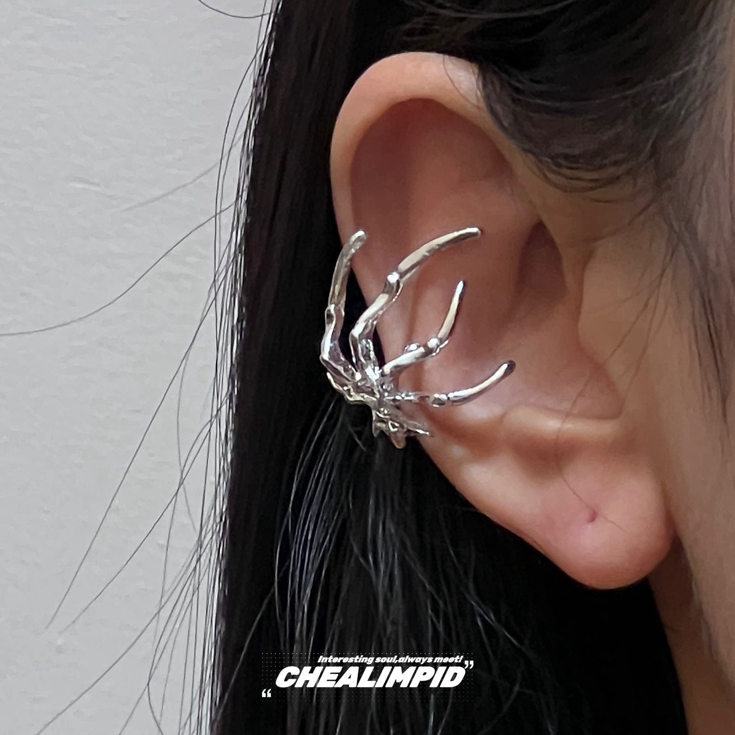 y2k Spider Ear Clip Earrings