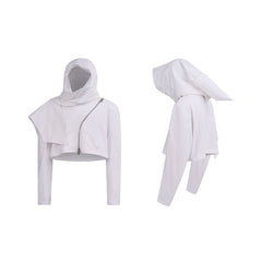 【25s Sep.】Wizard Hat Deconstructed Diagonal Zipper Hoodie