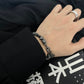 Dark Geometric Stacking Bracelet