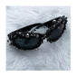 Punk Rivet Metal Color Frame Sunglasses
