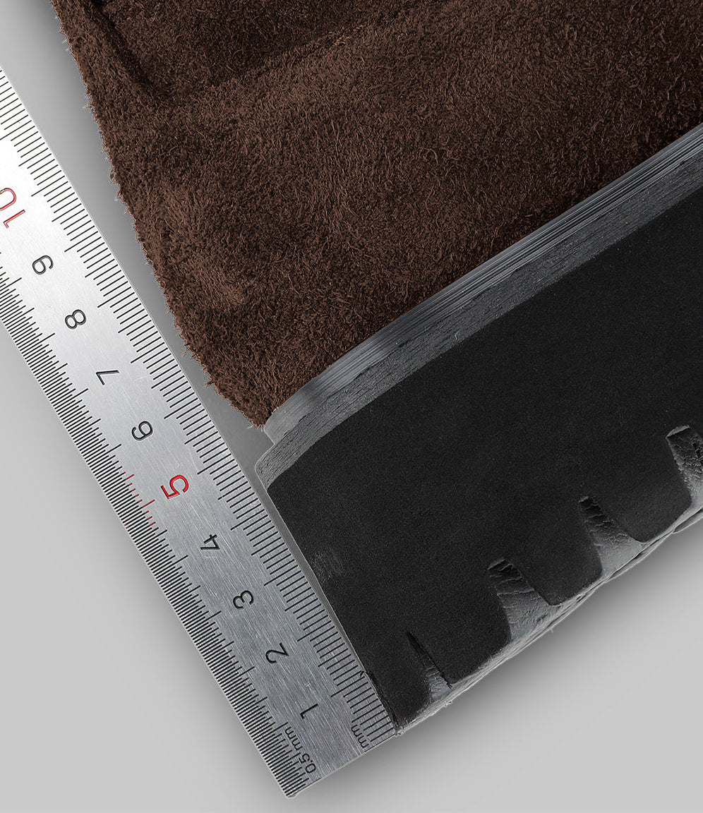 Brown Plush Cowhide Martin Boots