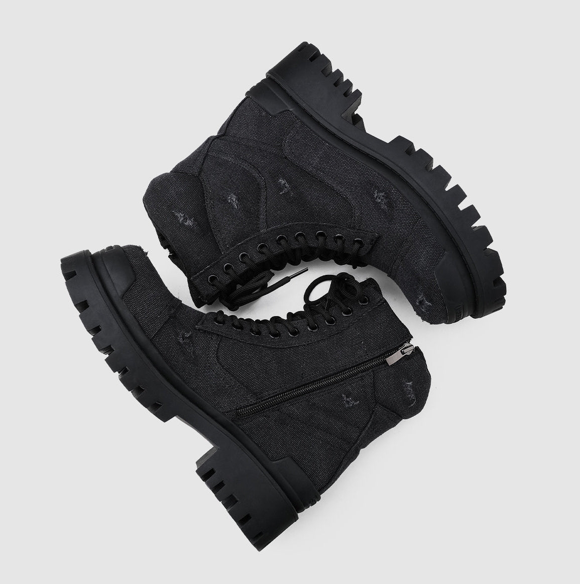 Retro Distressed Platform Martin Boots