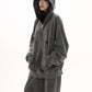 【25s Mar.】Destroyed Washed Distressed Hooded Cardigan Baggy Pants Suit