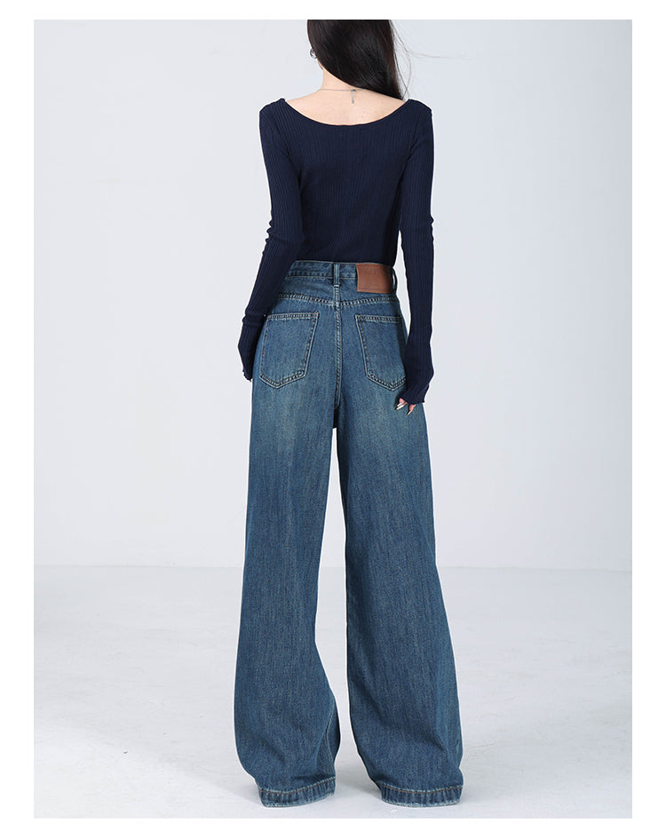 【24s Sep.】American Blue Loose Wide Leg Jeans ArtsKoreanMan