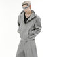 【24s Nov.】Solid Color Hooded Sweatshirt Jacket + Casual Pants Sports Suit