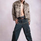 【24s Dec.】Eco-friendly Fur Short Vintage Plush Jacket ArtsKoreanMan