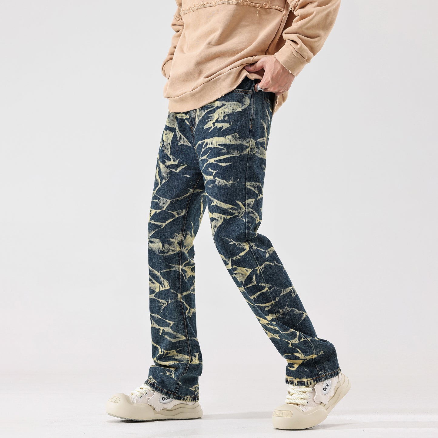 【23s September.】Trendy Embossed Jeans