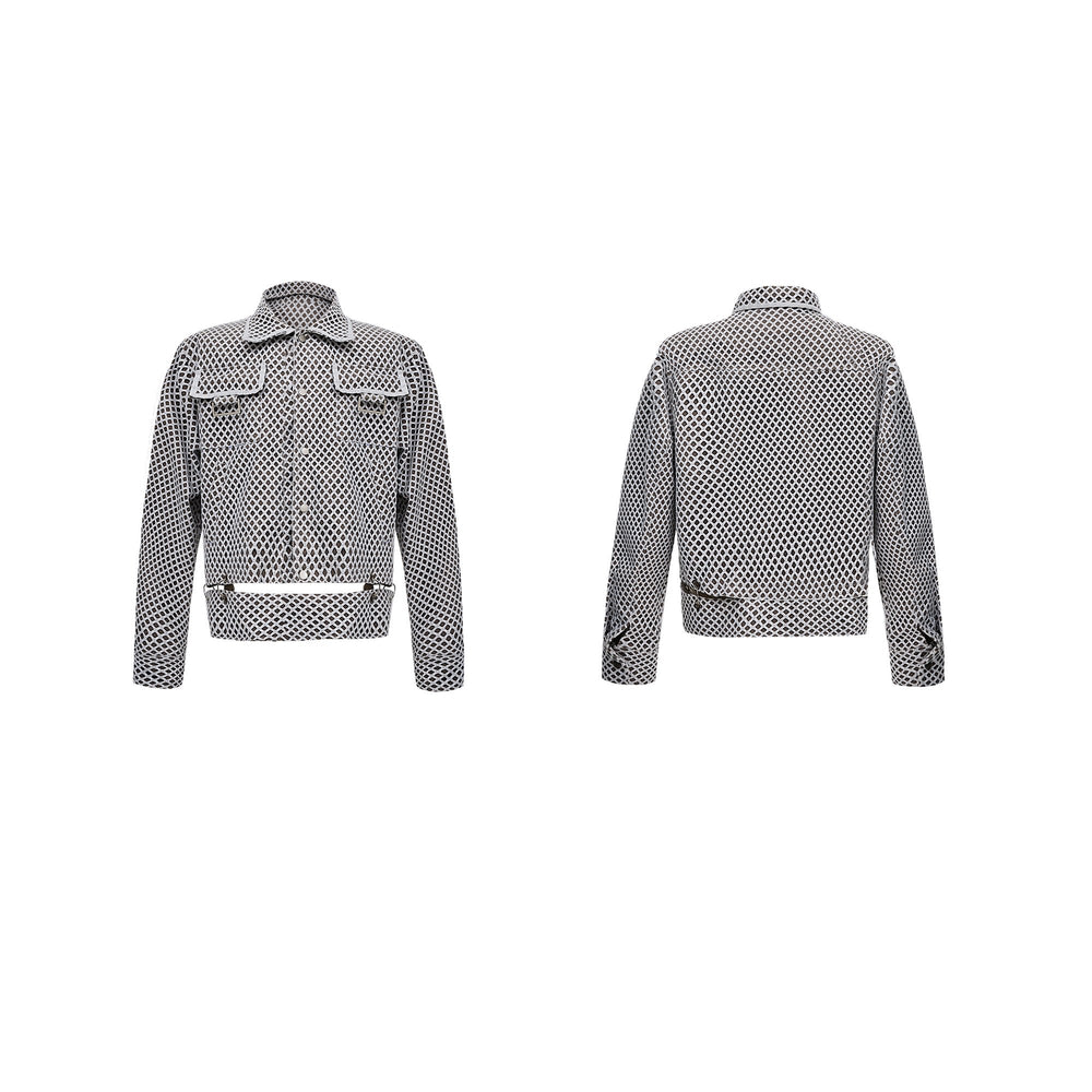【24s Oct.】Mesh Design Casual Lapel Jacket ArtsKoreanMan