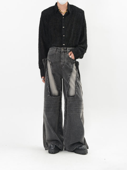 【24s Sep.】Distressed Wide Leg Jeans ArtsKoreanMan