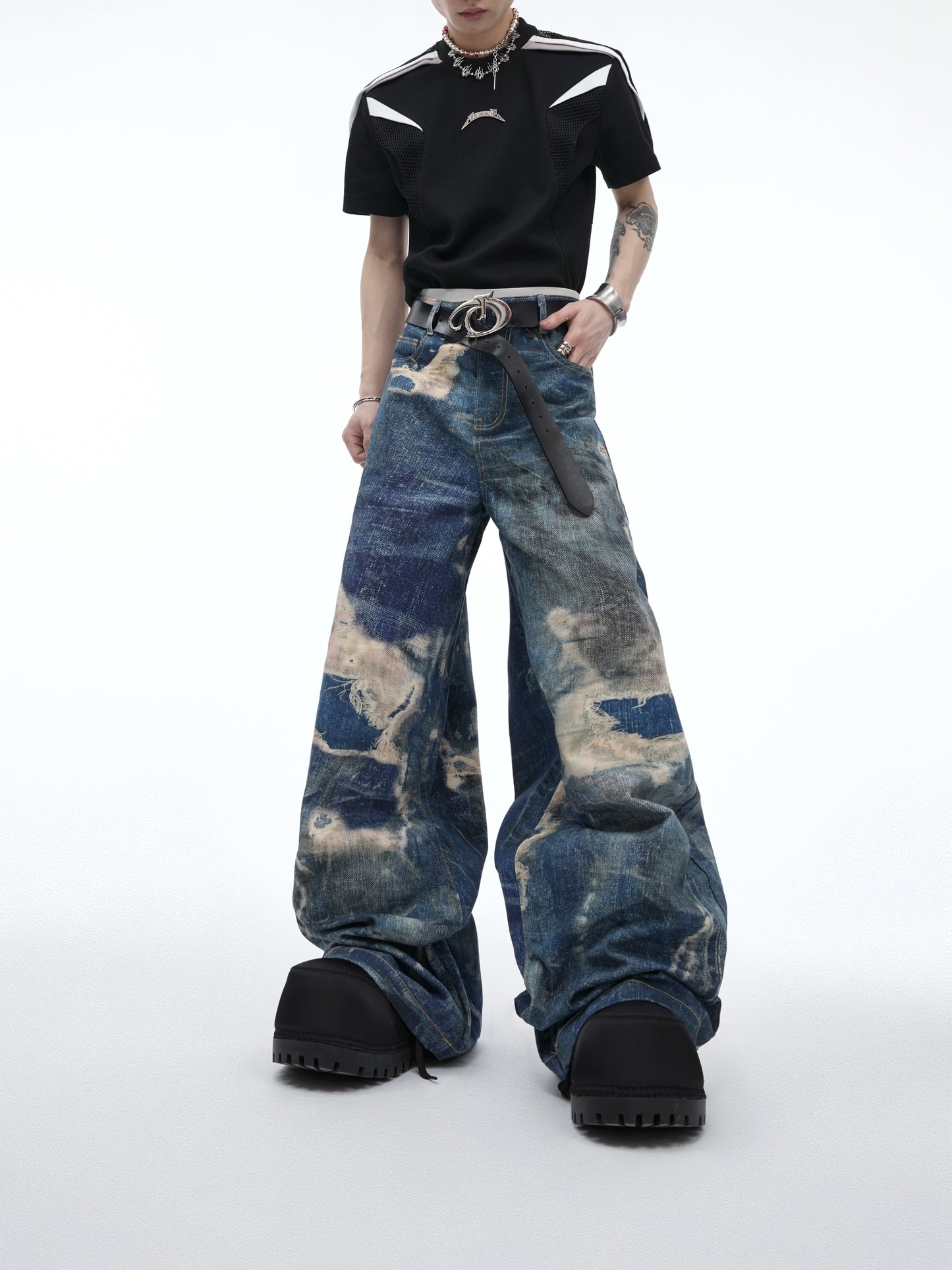 【24s May.】Vintage Digital Print Jeans