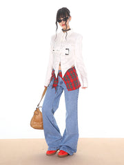 【24s Oct.】Hot Girl Metal Button Satin Shirt ArtsKoreanMan