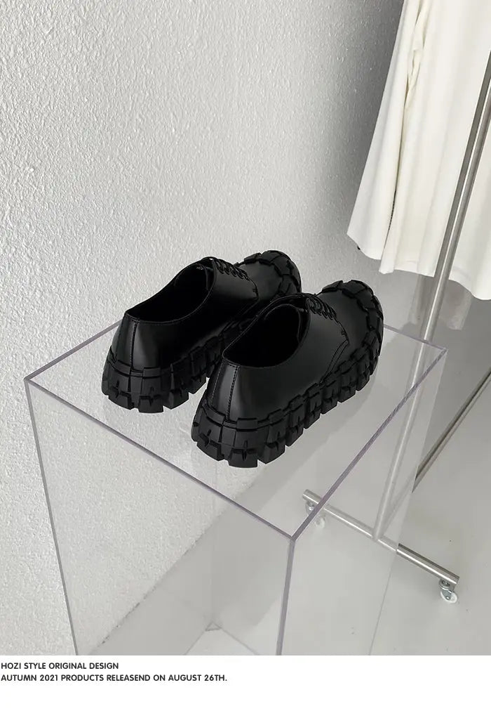 【New】Toothed Leather Shoes ArtsKoreanMan