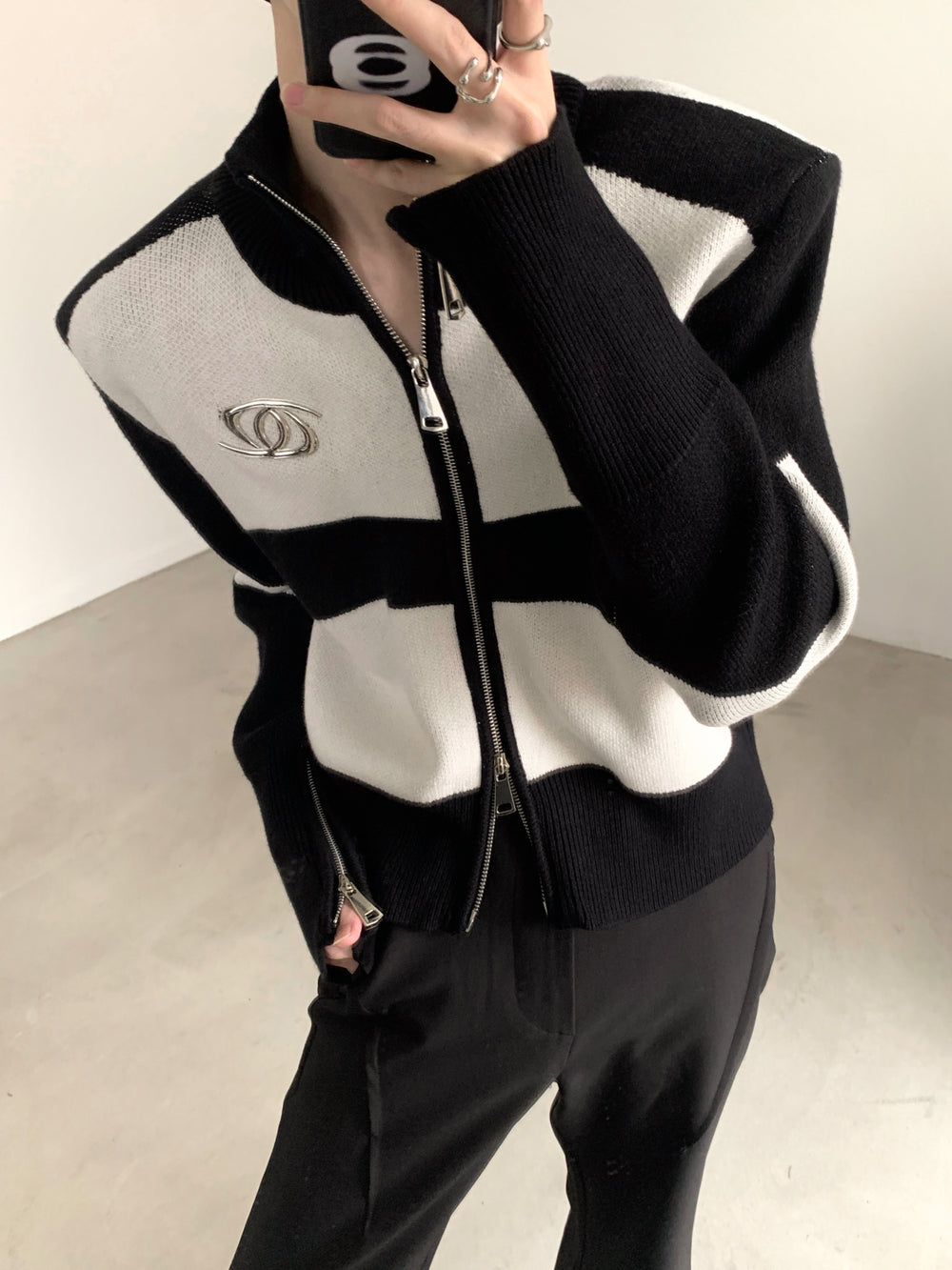 【23s November.】Metal Zipper Sweater Jacket ArtsKoreanMan