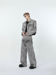 【24s March.】Retro Distressed Simple Denim Suit ArtsKoreanMan