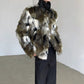 【25s Jan.】Mixed Color Plush Warm Eco-friendly Fur Coat