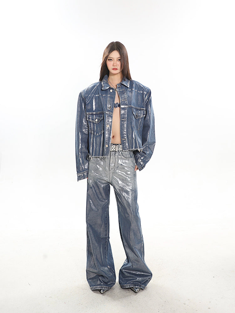 【24s Dec.】Liquid Washed Distressed Denim Suit ArtsKoreanMan