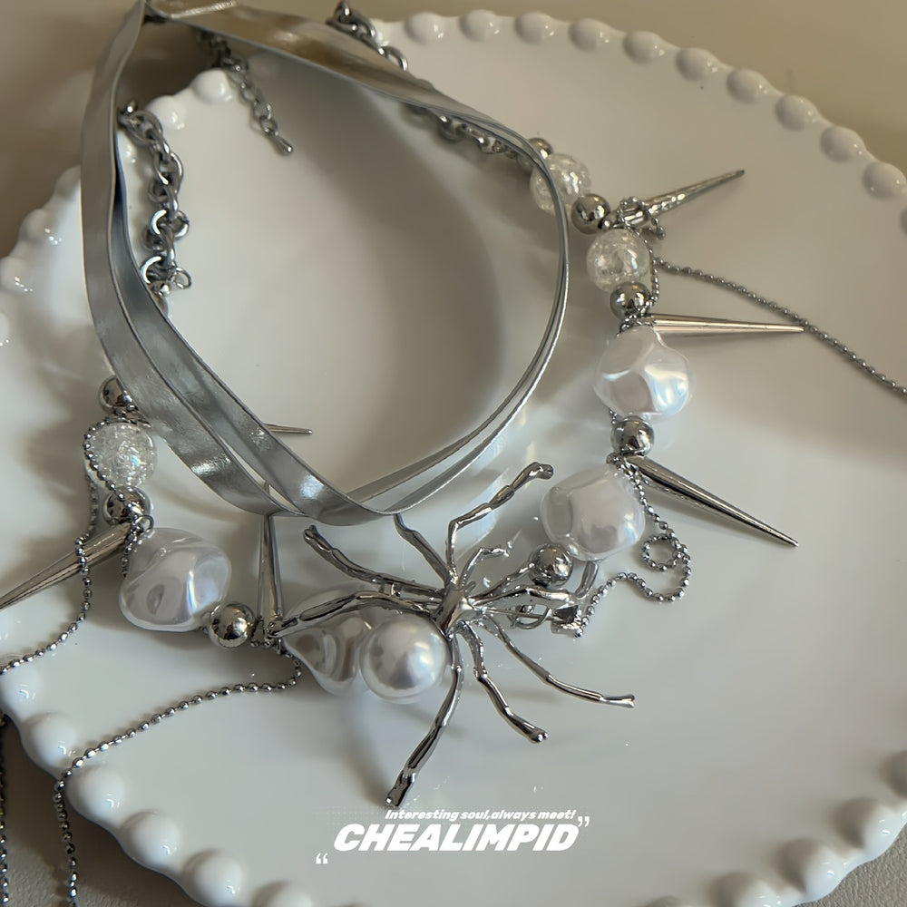 Y2k Alien Spider Punk Multi-Layered Necklace ArtsKoreanMan