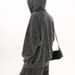 【25s Mar.】Destroyed Washed Distressed Hooded Cardigan Baggy Pants Suit