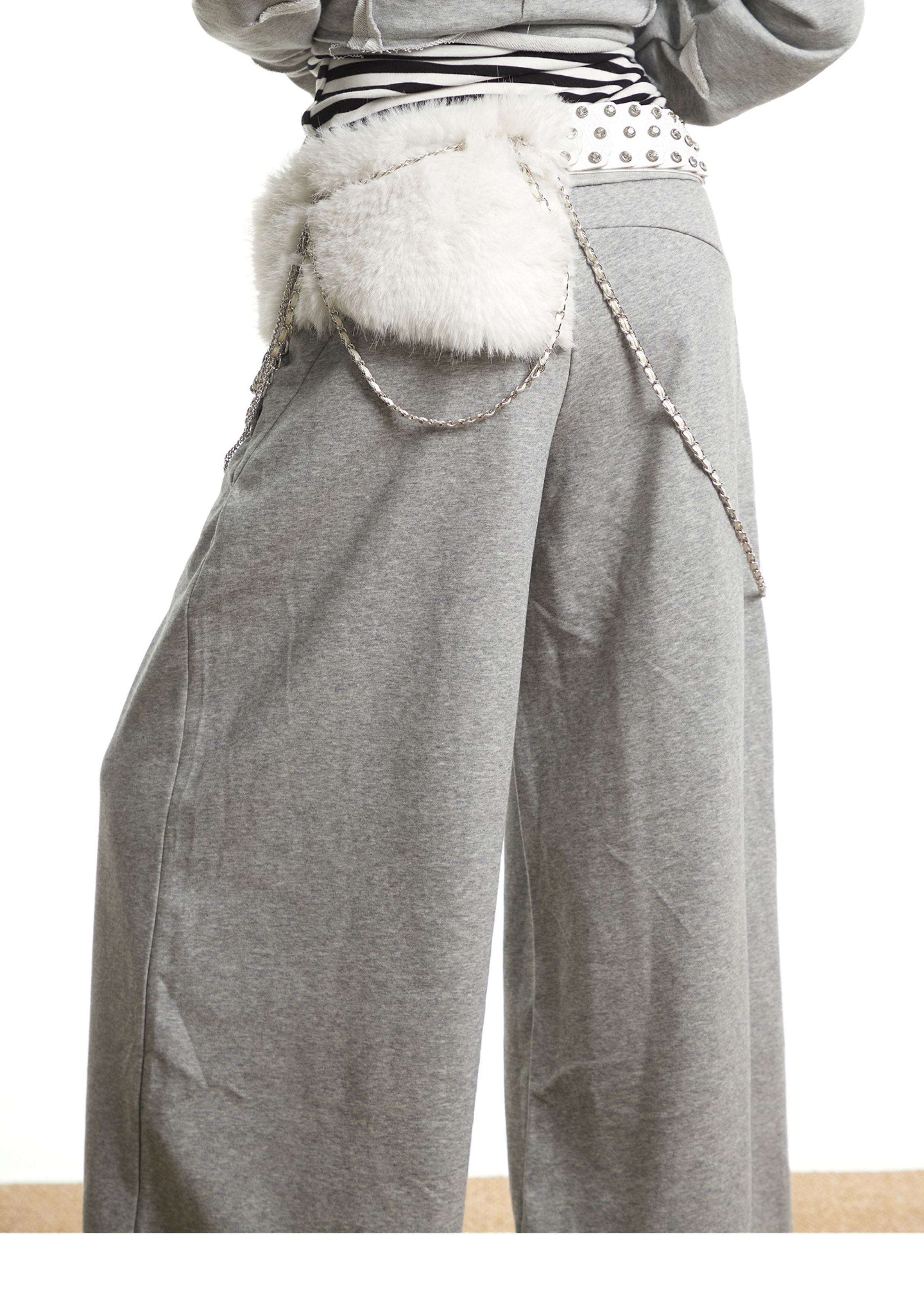 Versatile Irregular Chain Furry Belt