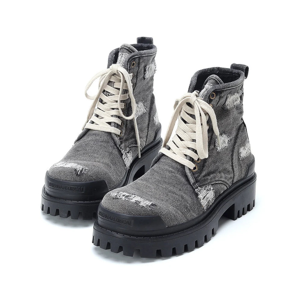 Deconstructed Thick-soled Martin Boots ArtsKoreanMan