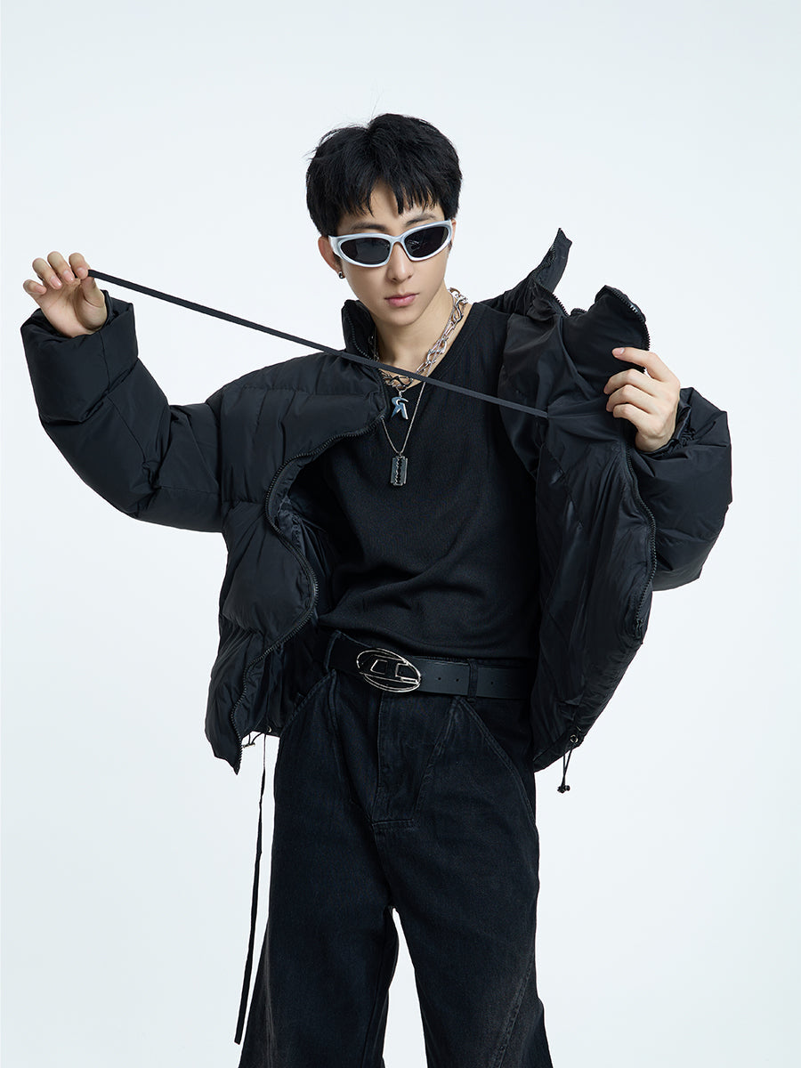 【23s September.】Irregular Zipper Design Padded Jacket -L ArtsKoreanMan