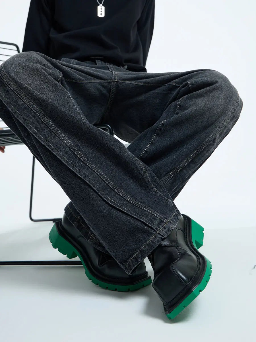 【23s September.】Hip-Hop Relaxed Straight Jeans ArtsKoreanMan