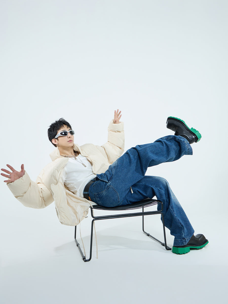 【23s September.】Irregular Zipper Design Padded Jacket -L ArtsKoreanMan