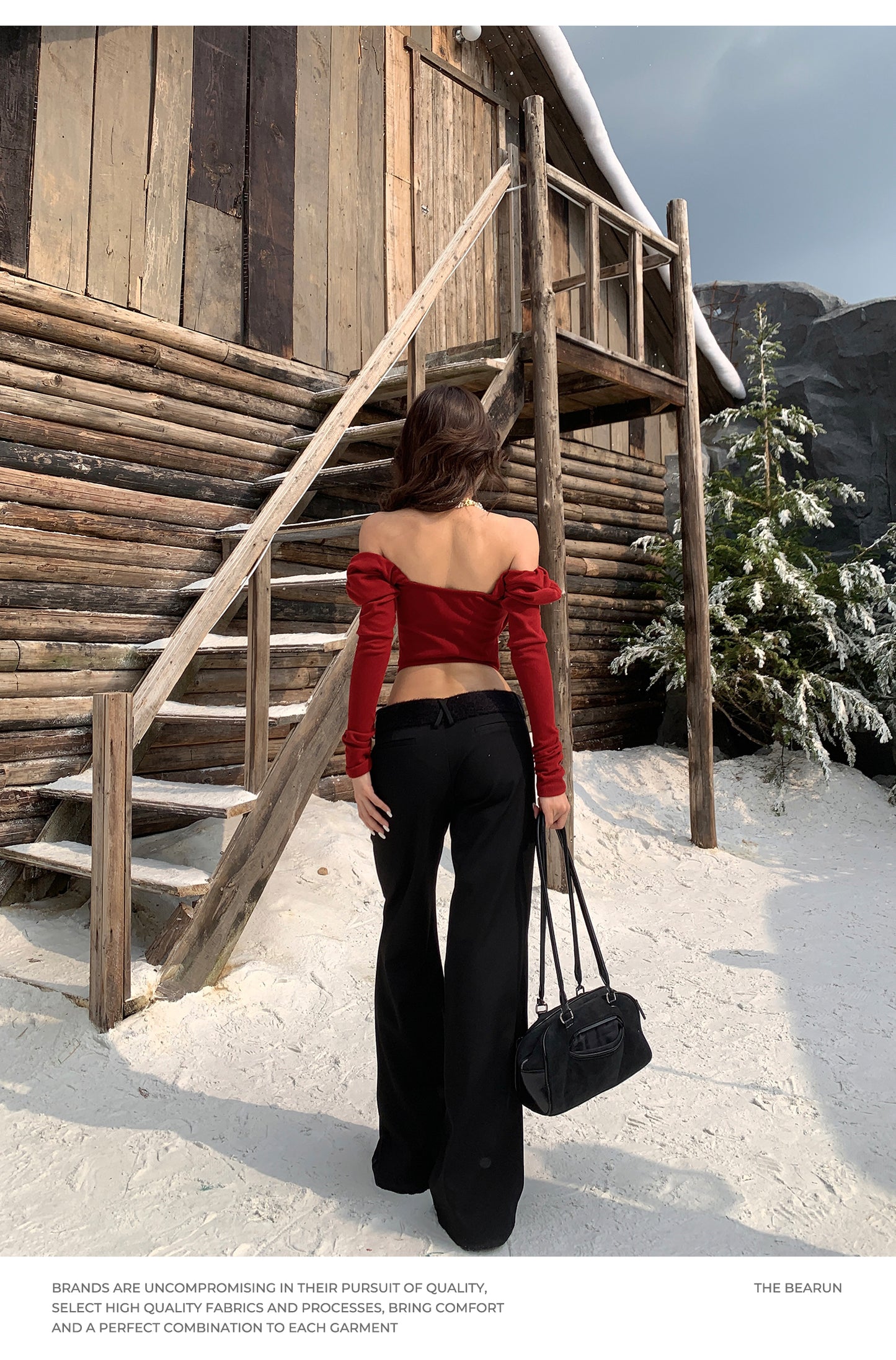 【24s Dec.】Christmas One-shoulder Cardigan + Pants