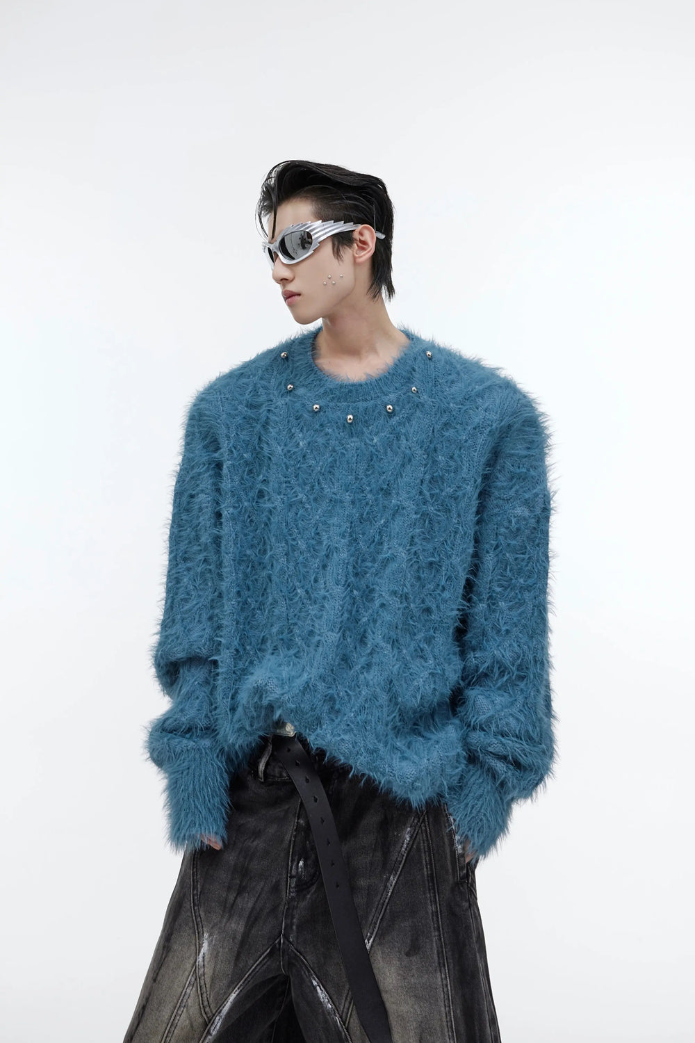 【23s September.】Solid Color Metallic Button Knitted Sweater ArtsKoreanMan