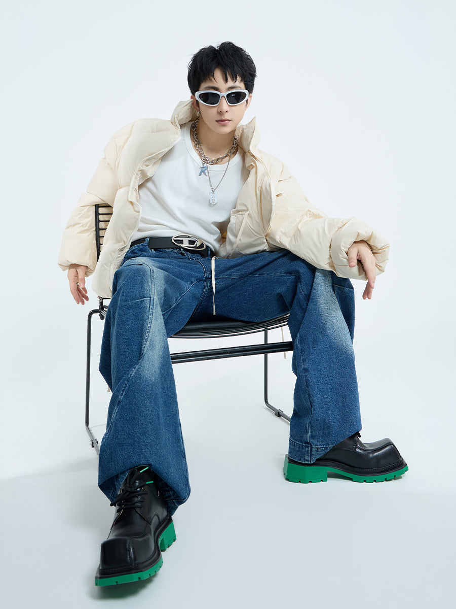 【23s September.】Irregular Zipper Design Padded Jacket -L ArtsKoreanMan