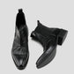 Pointed-toe Leather Platform Chelsea Boots
