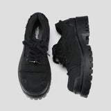 Four-pointed Star Hand-destroyed Denim Platform Derby Shoes ArtsKoreanMan