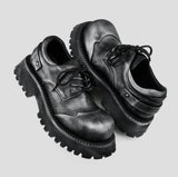 Polished Thick-soled Derby Shoes