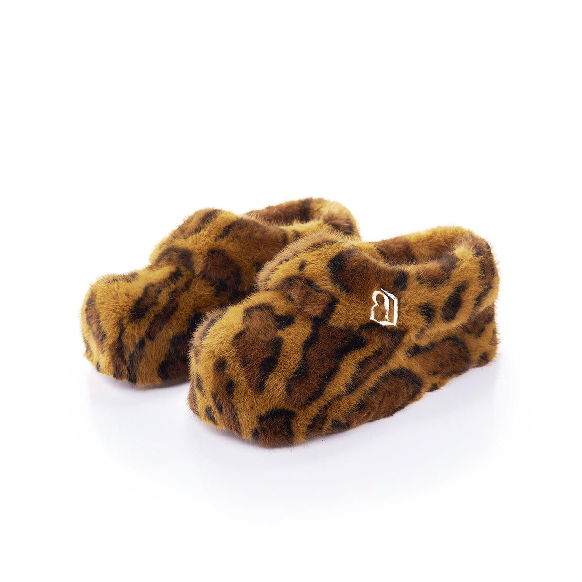 Leopard Print Fur Slippers(Shoes)