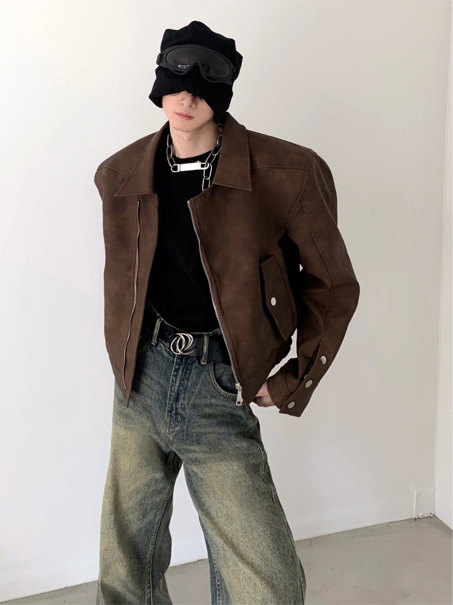 【23s November.】Tie-dye American Vintage Leather Jacket