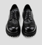 Washed Leather Thick-soled Round-toe Derby Shoes
