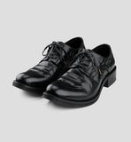 Wrinkled Top-grain Cowhide Pointed-toe Leather Shoes