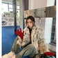 【24s Nov.】Leopard Plush Faux Fur Coat（Girls) ArtsKoreanMan