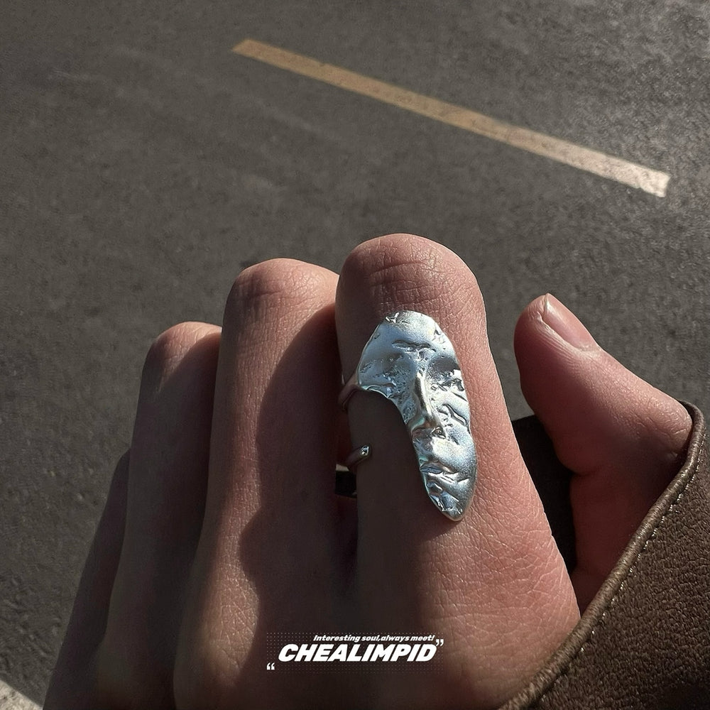 Simple Vintage Mask Face Ring ArtsKoreanMan