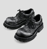 Polished Thick-soled Derby Shoes