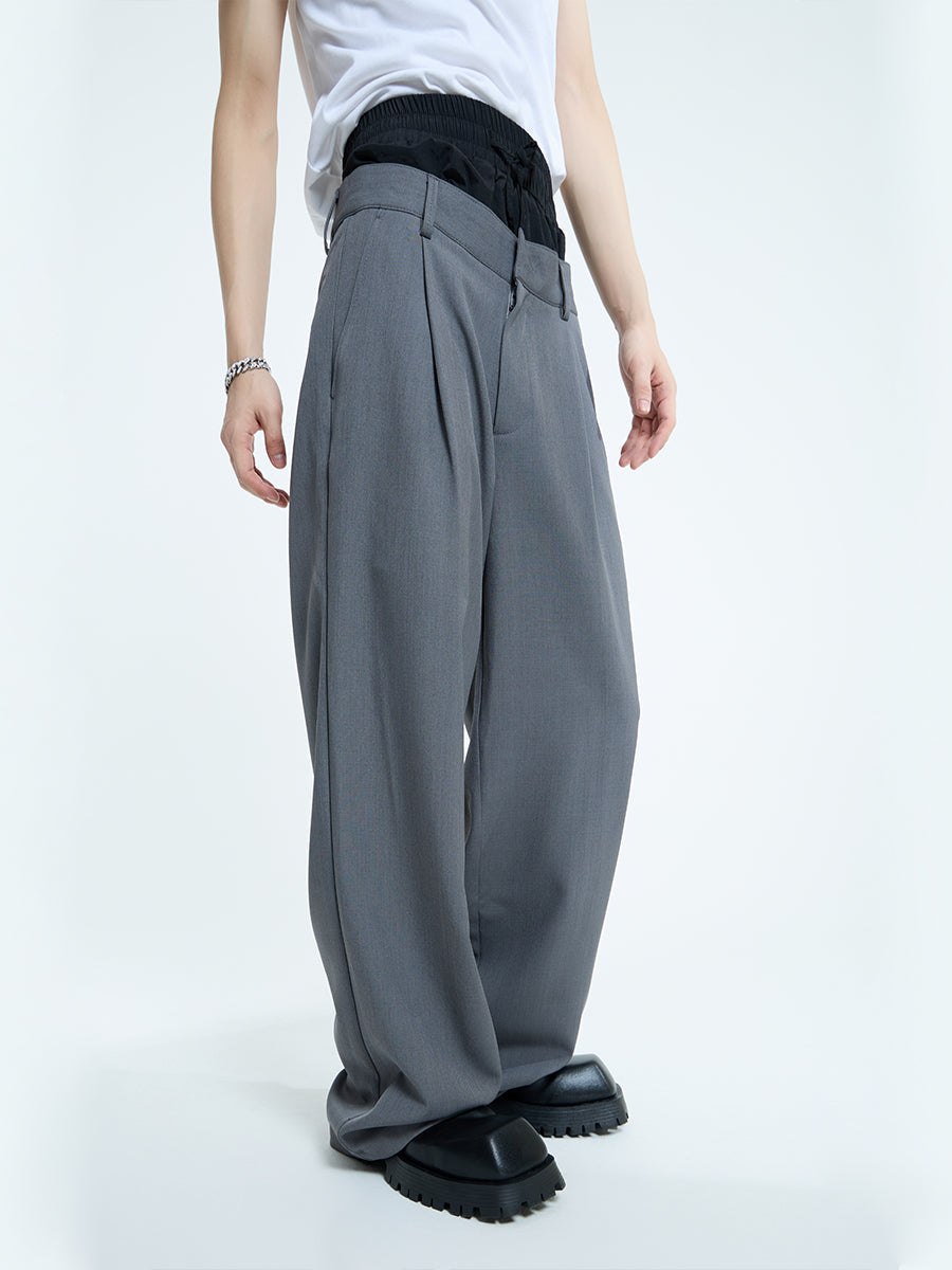 【23s September.】Double Layer High Waist Relaxed Pants -M