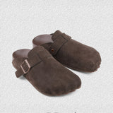 Thick-Soled Lazy Mules Slip-on Toe Slippers
