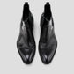 Pointed-toe Cowhide Upturned Toe Wizard Chelsea Boots