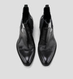 Pointed-toe Cowhide Upturned Toe Wizard Chelsea Boots