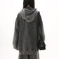 【25s Mar.】Destroyed Washed Distressed Hooded Cardigan Baggy Pants Suit