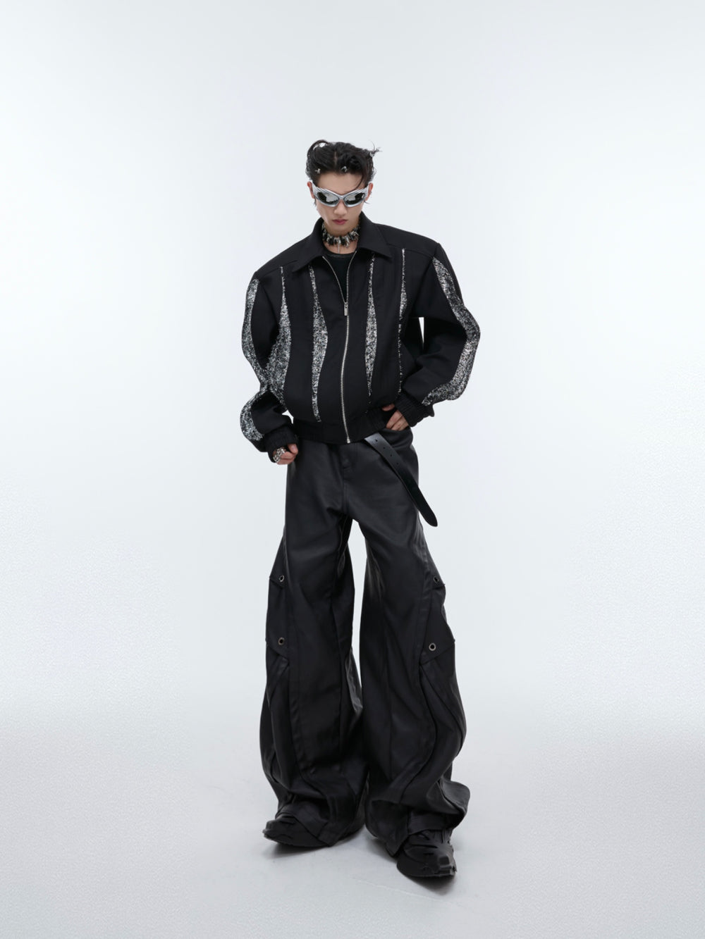 【24s Sep.】Patchwork Sequined Cropped Jacket ArtsKoreanMan