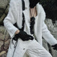 High Shoulder Thick Black/White Coat