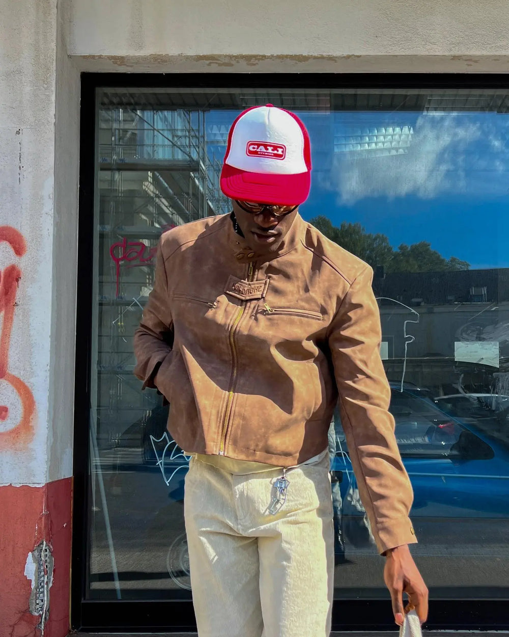 【23s August.】Brown Shoulder Pad Leather Jacket ArtsKoreanMan