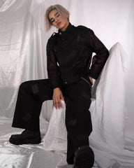 【23s August.】Label Graphic Drape Suit Pants ArtsKoreanMan