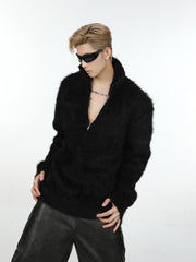 【24s Dec.】Half-Zip High Neck Knit Sweater ArtsKoreanMan